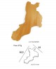 Tagliere in legno a forma di regione Calabria - dimensione 50.5 x 33 - Elga Design